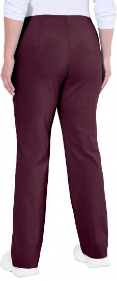 Ulla Popken Bengaline Elastic Waist Thermal Pants Aubergine - Vaqueros & Pantalones de Mujer Tallas Grandes – Plus Size - 