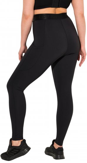 Ulla Popken Lightfit Quick Drying Leggings Black - Vaqueros & Pantalones de Mujer Tallas Grandes – Plus Size - 