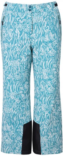 Ulla Popken Floral Print Ski Pants Ice Green - Vaqueros & Pantalones de Mujer Tallas Grandes – Plus Size - 
