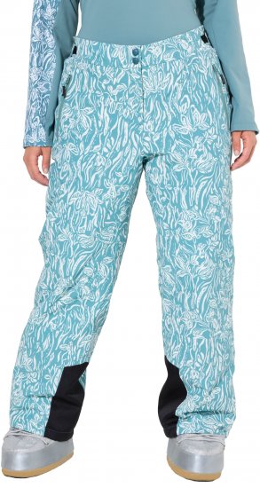 Ulla Popken Floral Print Ski Pants Ice Green - Vaqueros & Pantalones de Mujer Tallas Grandes – Plus Size - 