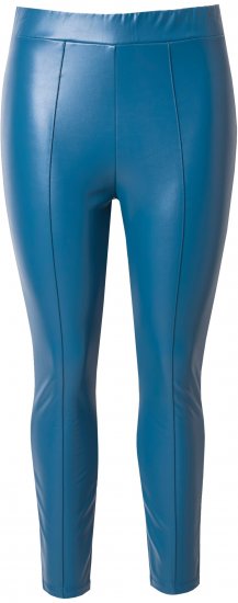 Ulla Popken Metallic Faux Leather Leggings Teal - Vaqueros & Pantalones de Mujer Tallas Grandes – Plus Size - 