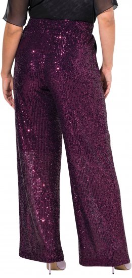 Ulla Popken Wide Leg Sequined Pants Mulberry - Vaqueros & Pantalones de Mujer Tallas Grandes – Plus Size - 