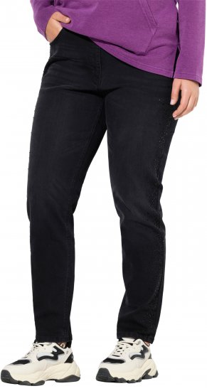 Ulla Popken Rhinestone Detail Stretch Fit Jeans Black - Vaqueros & Pantalones de Mujer Tallas Grandes – Plus Size - Vaqueros y pantalones, EU 42-70