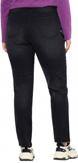 Ulla Popken Rhinestone Detail Stretch Fit Jeans Black - Vaqueros & Pantalones de Mujer Tallas Grandes – Plus Size - Vaqueros y pantalones, EU 42-70