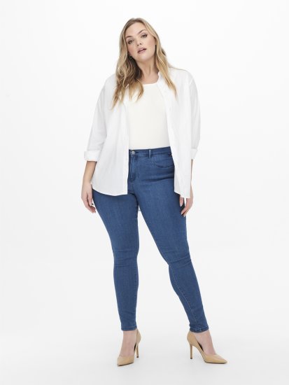 Only Carmakoma Thunder Life Skinny Fit Jeans Blue Denim - Vaqueros & Pantalones de Mujer Tallas Grandes – Plus Size - 