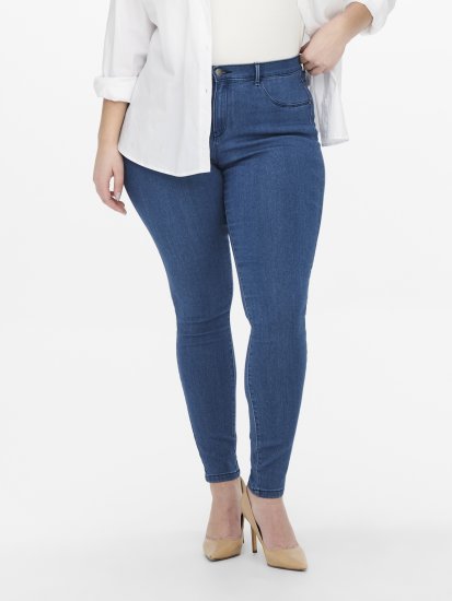 Only Carmakoma Thunder Life Skinny Fit Jeans Blue Denim - Vaqueros & Pantalones de Mujer Tallas Grandes – Plus Size - 