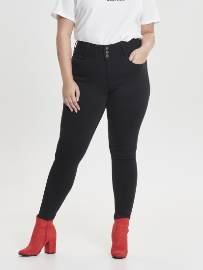 Only Carmakoma Anna Life Skinny Jeans Black - Vaqueros - 