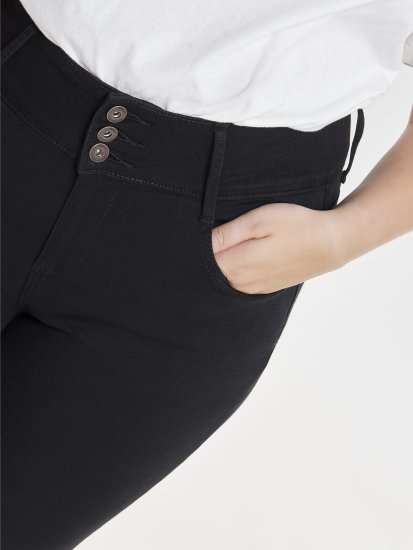 Only Carmakoma Anna Life Skinny Jeans Black - Vaqueros - 