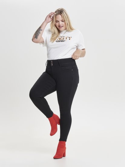 Only Carmakoma Anna Life Skinny Jeans Black - Vaqueros - 
