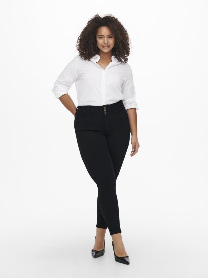 Only Carmakoma Anna Life Skinny Jeans Black - Vaqueros - 