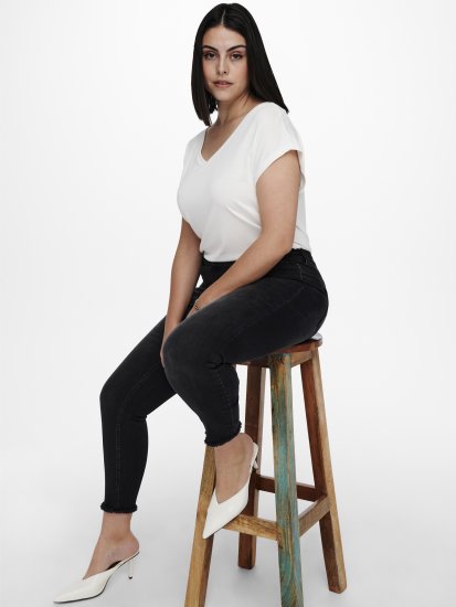 Only Carmakoma Willy Skinny Fit Jeans Black - Vaqueros - 