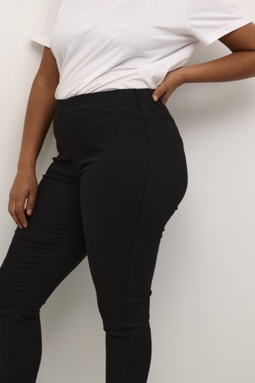 Kaffe Curve Ana Cropped Twill Jeggings Negro intenso - Vaqueros & Pantalones de Mujer Tallas Grandes – Plus Size - 