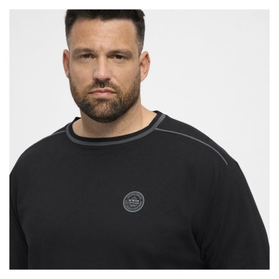 North Latitude Py Jersey O-Neck Long Sleeve Black - Camisetas de manga larga - Camisetas de manga larga - 2XL-14XL