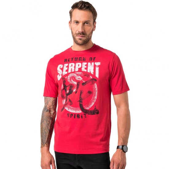 JP1880 T-Shirt Short Sleeve Serpent Red - Camisetas - Camisetas - 2XL-14XL