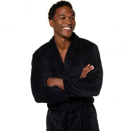 JP1880 Bathrobe with Spacious Patch Pockets Dark Navy - Ropa interior - Ropa interior 2XL-8XL