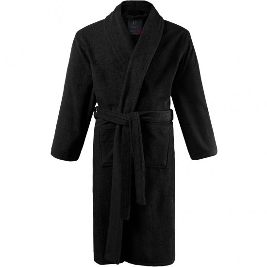 JP1880 Bathrobe Extra Soft Terry Cloth Black - Ropa interior - Ropa interior 2XL-8XL