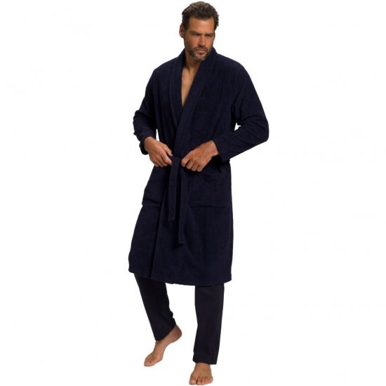 JP1880 Bathrobe Extra Soft Terry Cloth Dark Navy - Ropa interior - Ropa interior 2XL-8XL