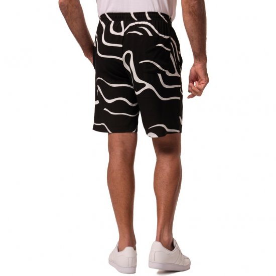 JP1880 Bermuda Shorts Soft Viscose All-over Print Black - Pantalones cortos - Pantalones cortos W40-W60