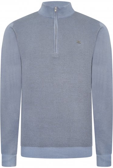 Kam Jeans 94 Knitted with 1/4 Zipper Sweater Powder Blue - Sudaderas - Sudaderas 2XL-12XL