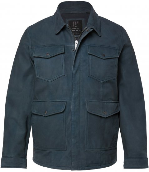 JP1880 Fine Lamb Leather Jacket Deep Sea Blue - Chaquetas - Chaquetas Tallas Grandes 2XL-8XL