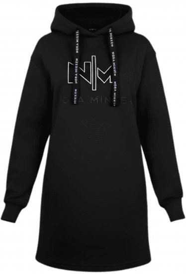 Nora Mikken KADRI WHITE Long Hoodie Black - Sudaderas - 