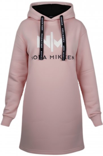 Nora Mikken KADRI WHITE Long Hoodie Pink - ROPA DE MUJER XS-XXL - 