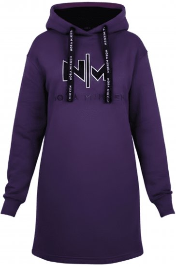 Nora Mikken KADRI WHITE Long Hoodie Purple - Sudaderas - 