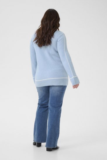 Kaffe Curve Jina Knit Pullover Powder Blue Melange - Jerséis de punto - 