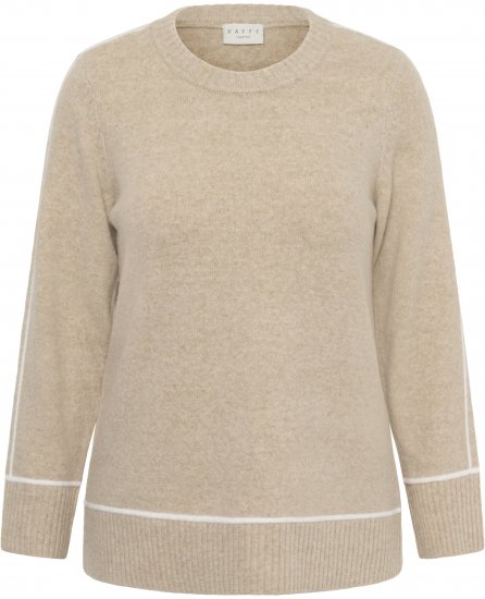 Kaffe Curve Jina Knit Pullover Feather Grey Melange - Jerséis de punto - 