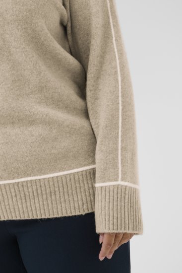 Kaffe Curve Jina Knit Pullover Feather Grey Melange - Jerséis de punto - 