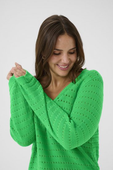 Kaffe Curve Metty Pullover Bright Green - Jerséis de punto - 