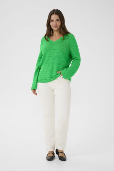 Kaffe Curve Metty Pullover Bright Green - Jerséis de punto - 