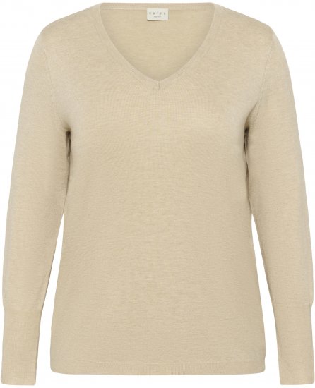 Kaffe Curve Lizzy Long Sleeve Pullover Feather Grey Melange - Jerséis de punto - 