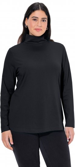 Ulla Popken Basic Long Sleeve Slim Fit Turtleneck Black - Sudaderas y hoodies - 