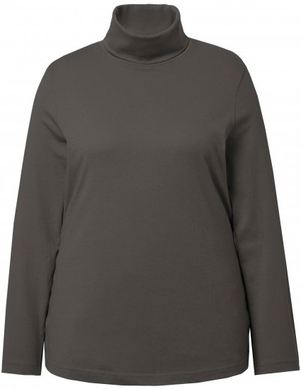 Ulla Popken Basic Long Sleeve Slim Fit Turtleneck Graphite Grey - Sudaderas y hoodies - 