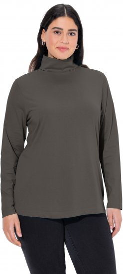Ulla Popken Basic Long Sleeve Slim Fit Turtleneck Graphite Grey - Sudaderas y hoodies - 
