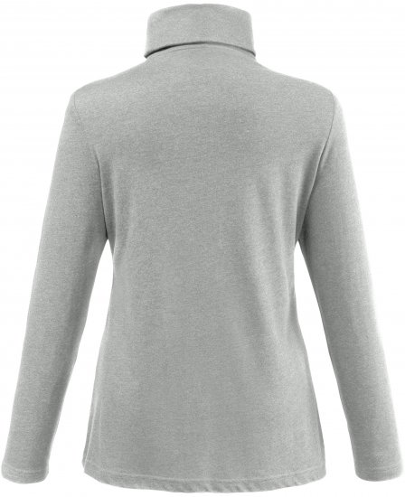 Ulla Popken Basic Long Sleeve Slim Fit Turtleneck Light Grey Melange - Sudaderas y hoodies - 