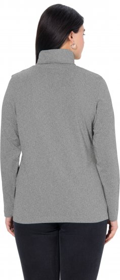 Ulla Popken Basic Long Sleeve Slim Fit Turtleneck Light Grey Melange - Sudaderas y hoodies - 
