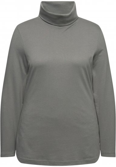 Ulla Popken Basic Long Sleeve Slim Fit Turtleneck Grey - Sudaderas y hoodies - 