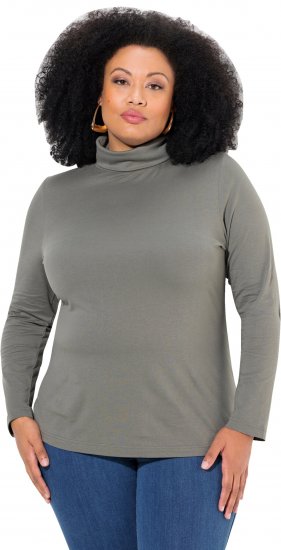 Ulla Popken Basic Long Sleeve Slim Fit Turtleneck Grey - Sudaderas y hoodies - 