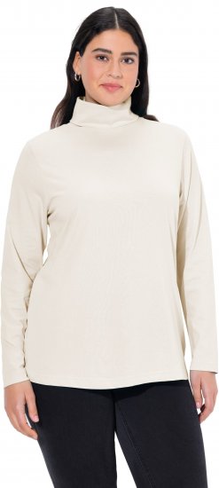 Ulla Popken Basic Long Sleeve Slim Fit Turtleneck Natural - Sudaderas y hoodies - 
