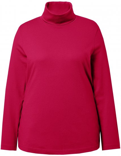 Ulla Popken Basic Long Sleeve Slim Fit Turtleneck Red - Sudaderas y hoodies - 