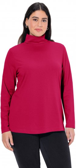 Ulla Popken Basic Long Sleeve Slim Fit Turtleneck Red - Sudaderas y hoodies - 