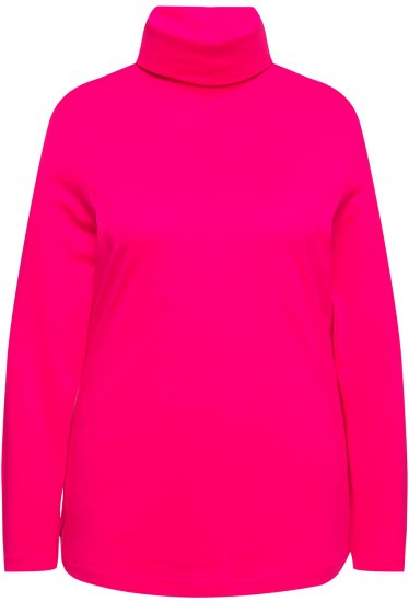 Ulla Popken Basic Long Sleeve Slim Fit Turtleneck Red Pink - Sudaderas y hoodies - 