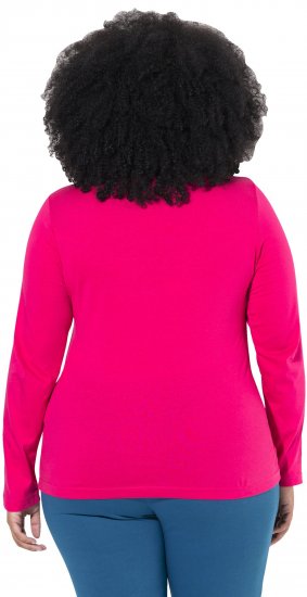 Ulla Popken Basic Long Sleeve Slim Fit Turtleneck Red Pink - Sudaderas y hoodies - 