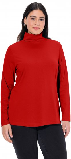 Ulla Popken Basic Long Sleeve Slim Fit Turtleneck Dark Berry - Sudaderas y hoodies - 