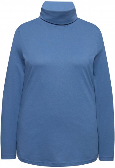 Ulla Popken Basic Long Sleeve Slim Fit Turtleneck Ink Blue - Sudaderas y hoodies - 
