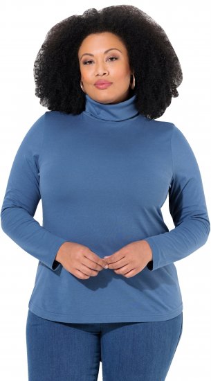 Ulla Popken Basic Long Sleeve Slim Fit Turtleneck Ink Blue - Sudaderas y hoodies - 