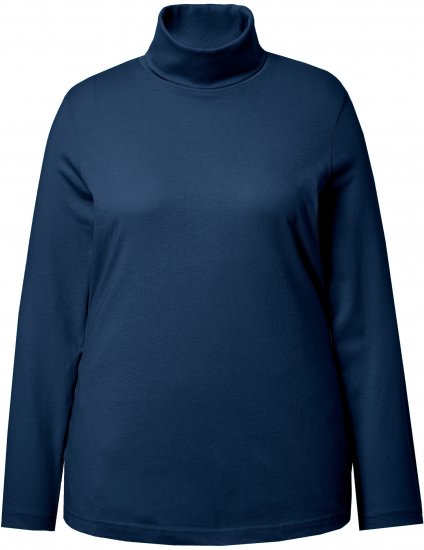 Ulla Popken Basic Long Sleeve Slim Fit Turtleneck Dark Blue - Sudaderas y hoodies - 