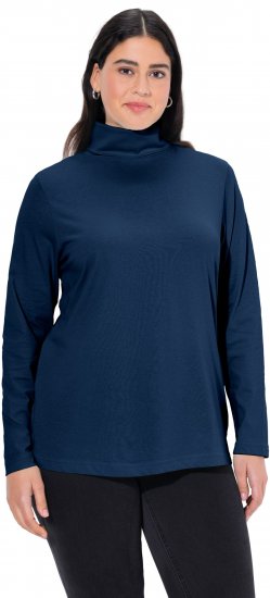 Ulla Popken Basic Long Sleeve Slim Fit Turtleneck Dark Blue - Sudaderas y hoodies - 